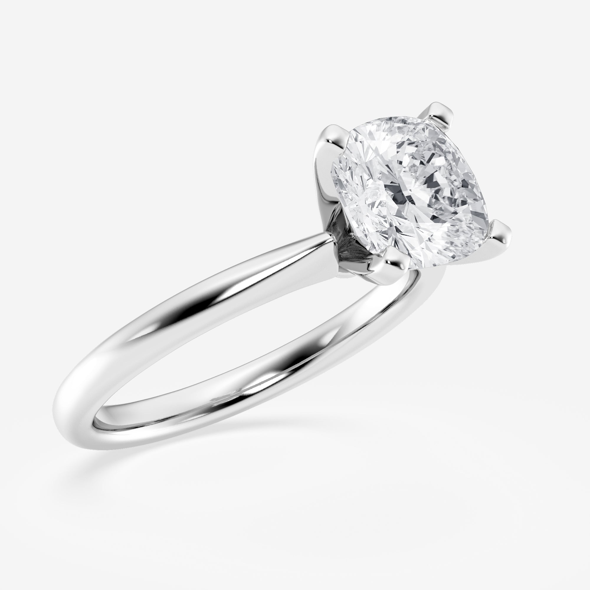 Cushion Cut Moissanite Solitaire Diamond Engagement Ring For Women
