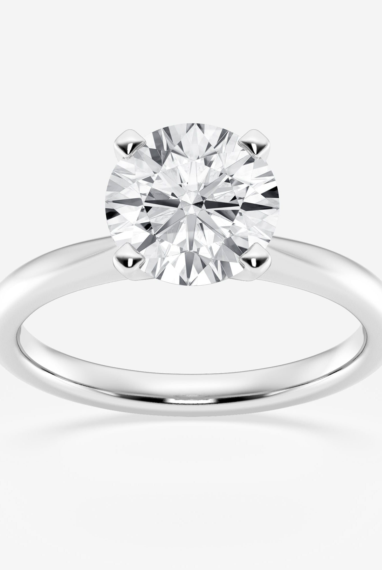 Round Cut Diamond Solitaire Moissanite Engagement Ring For Her