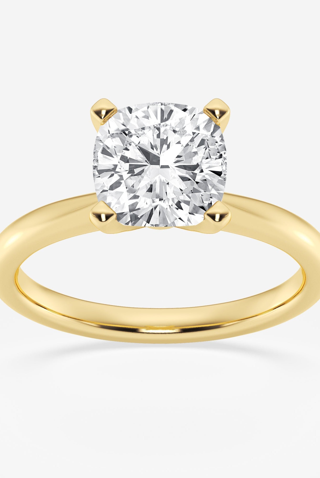 Cushion Cut Moissanite Solitaire Diamond Engagement Ring For Women