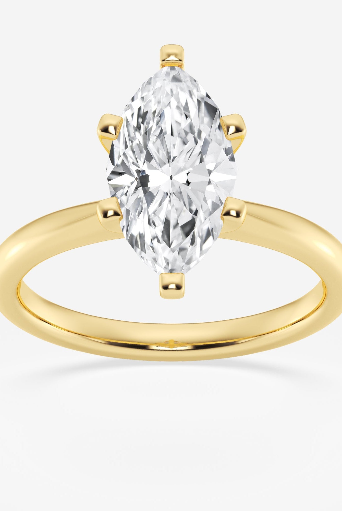 Marquise Cut Moissanite Classic Solitaire Diamond Engagement Ring