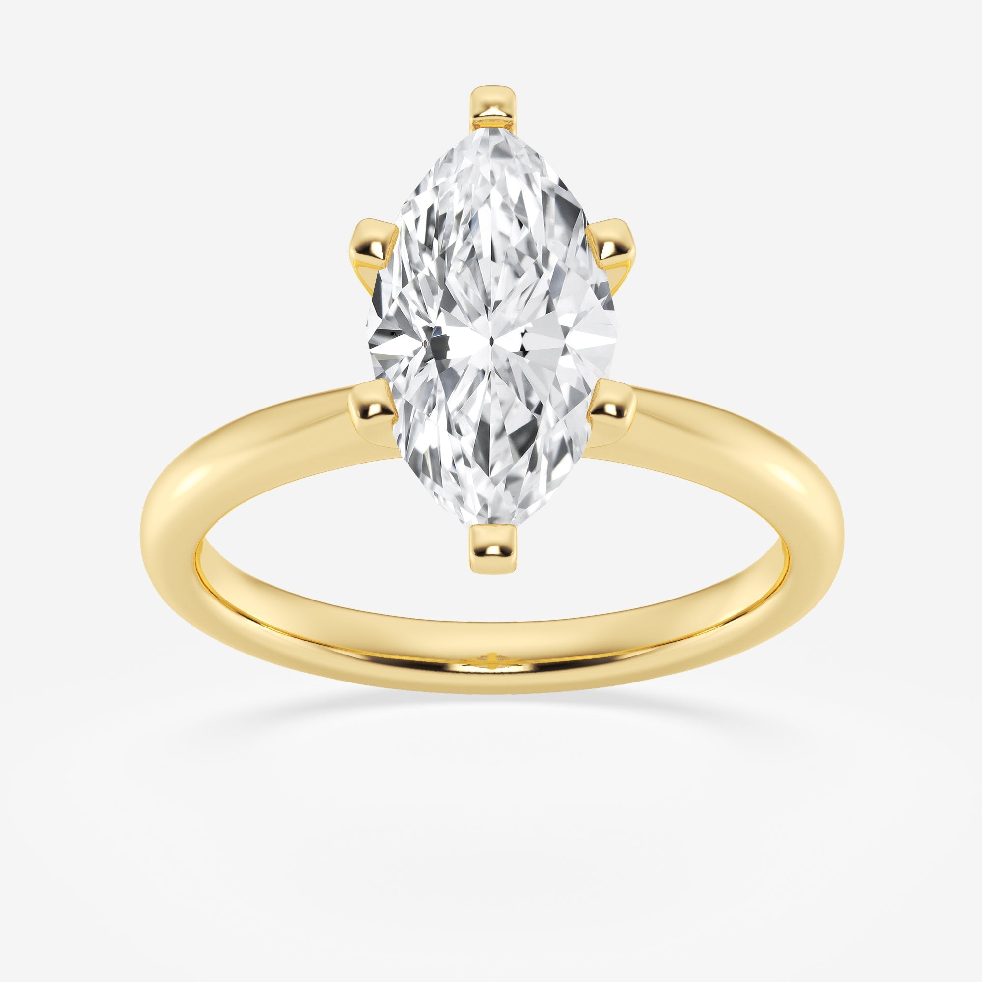 Marquise Cut Moissanite Classic Solitaire Diamond Engagement Ring