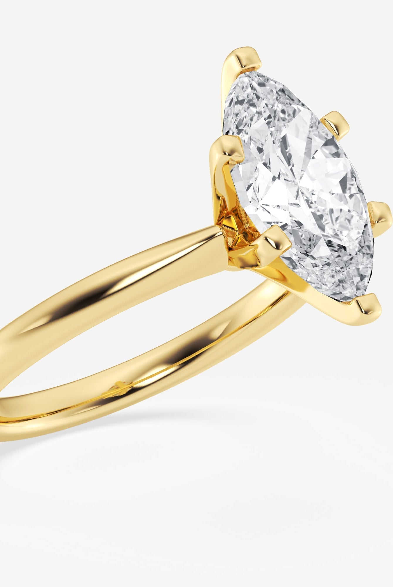 Marquise Cut Moissanite Classic Solitaire Diamond Engagement Ring