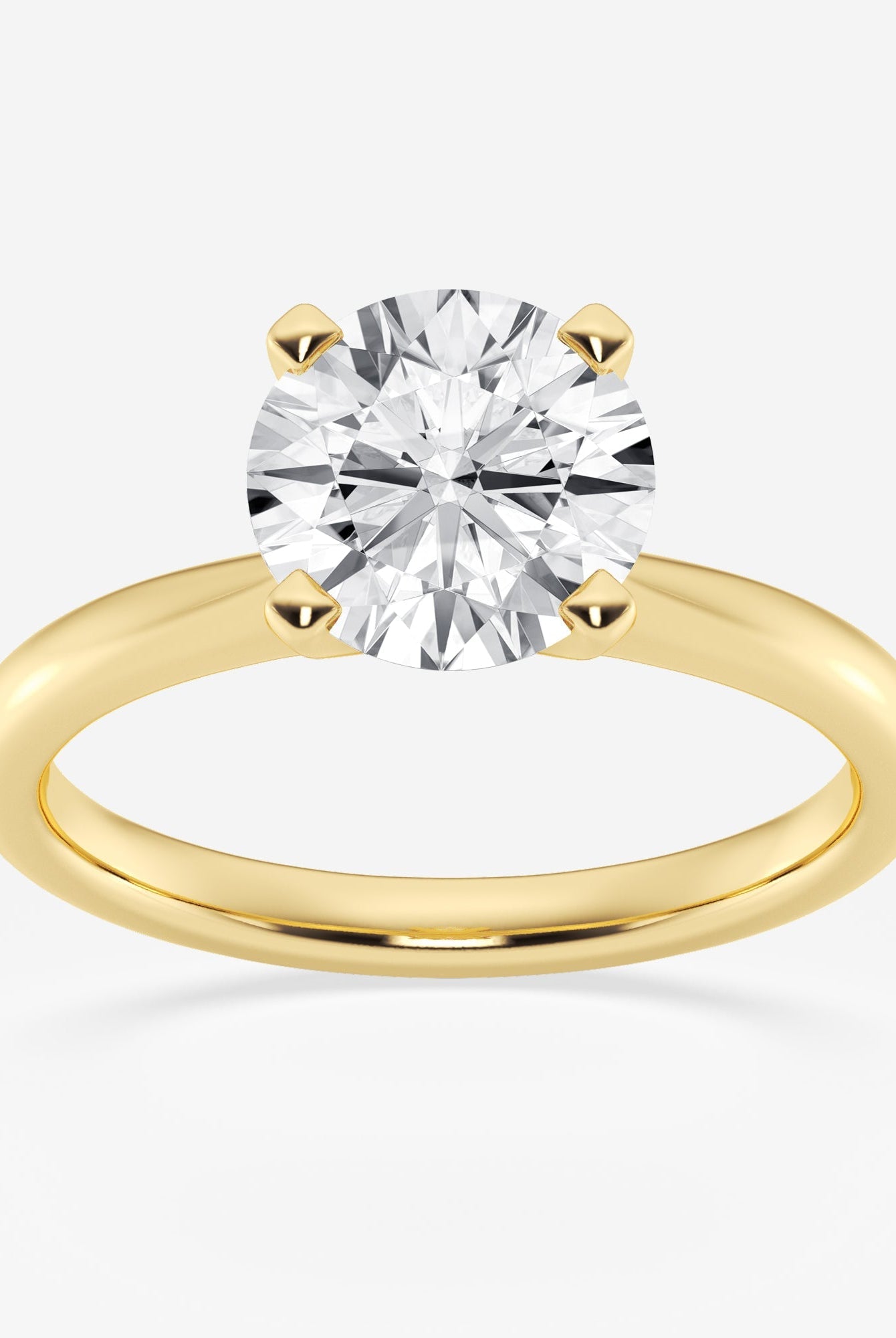 Round Cut Diamond Solitaire Moissanite Engagement Ring For Her
