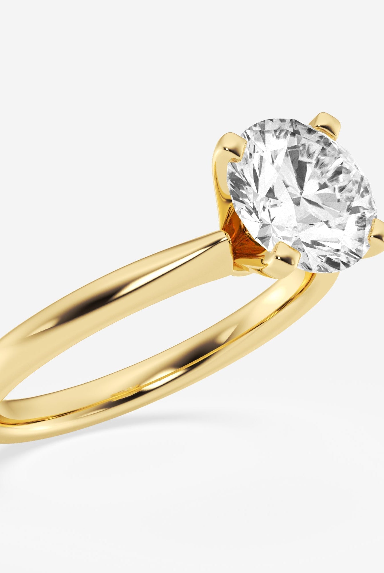 Round Cut Diamond Solitaire Moissanite Engagement Ring For Her