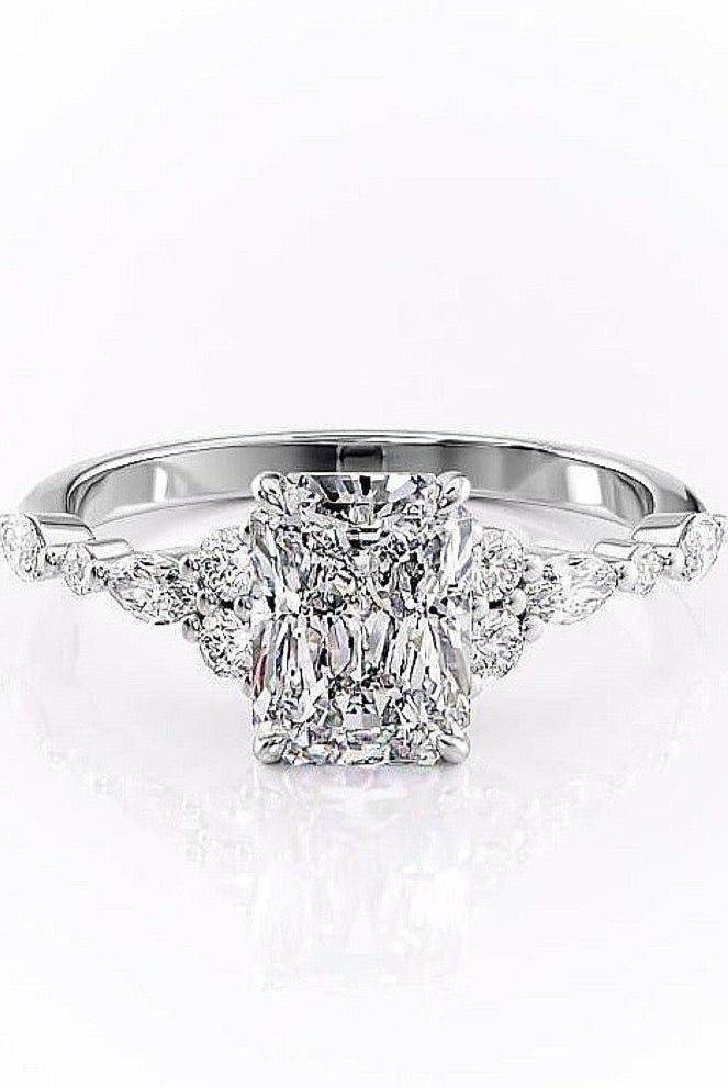 radiant-cut-cluster-moissanite-engagement-ring