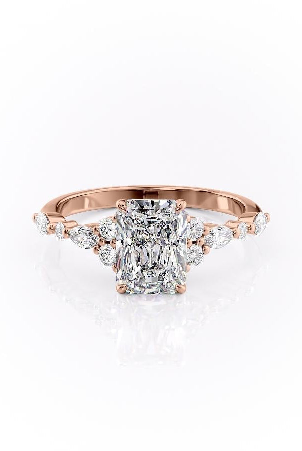 radiant-cut-cluster-moissanite-engagement-ring
