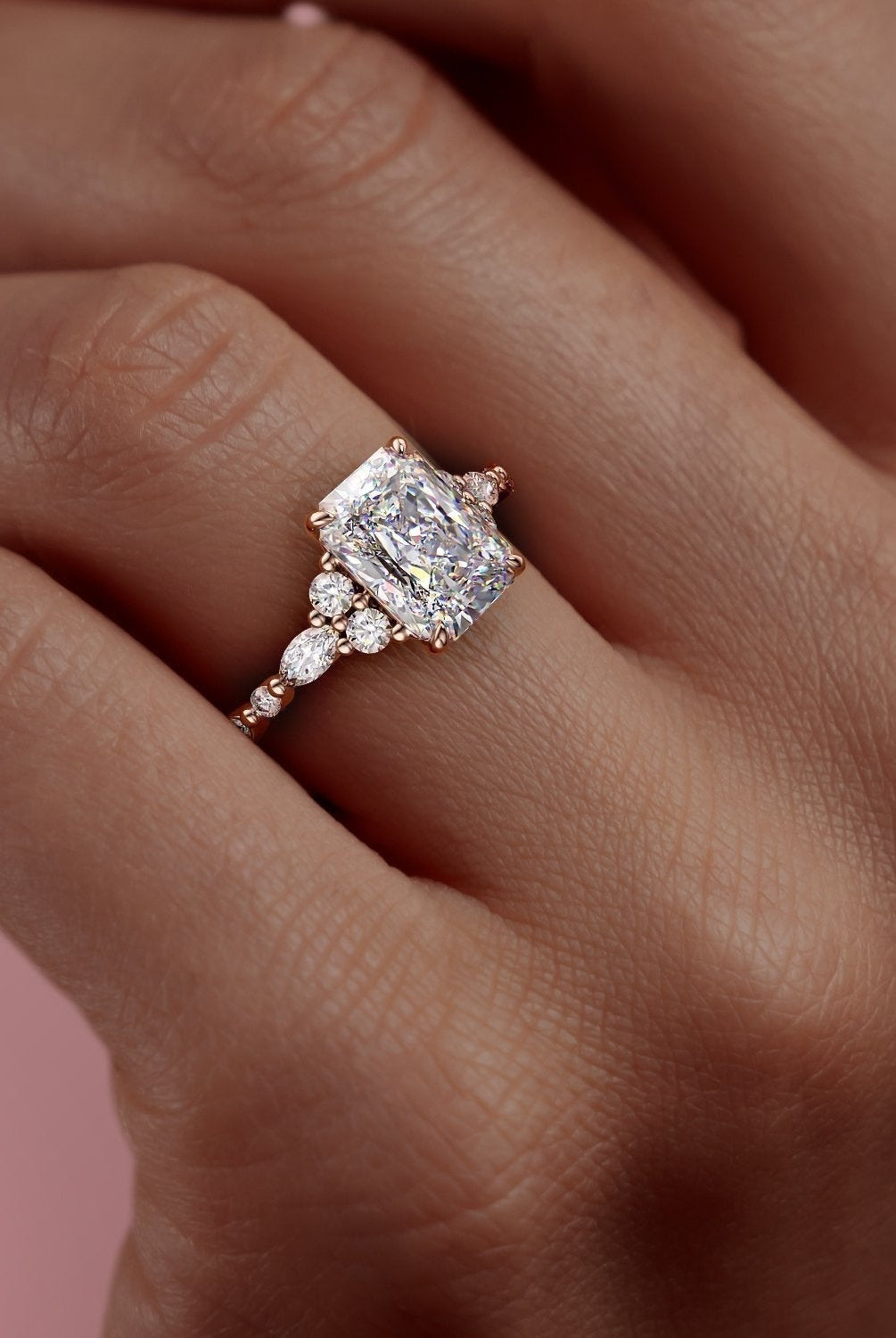 2-0-ct-radiant-cut-cluster-moissanite-engagement-ring