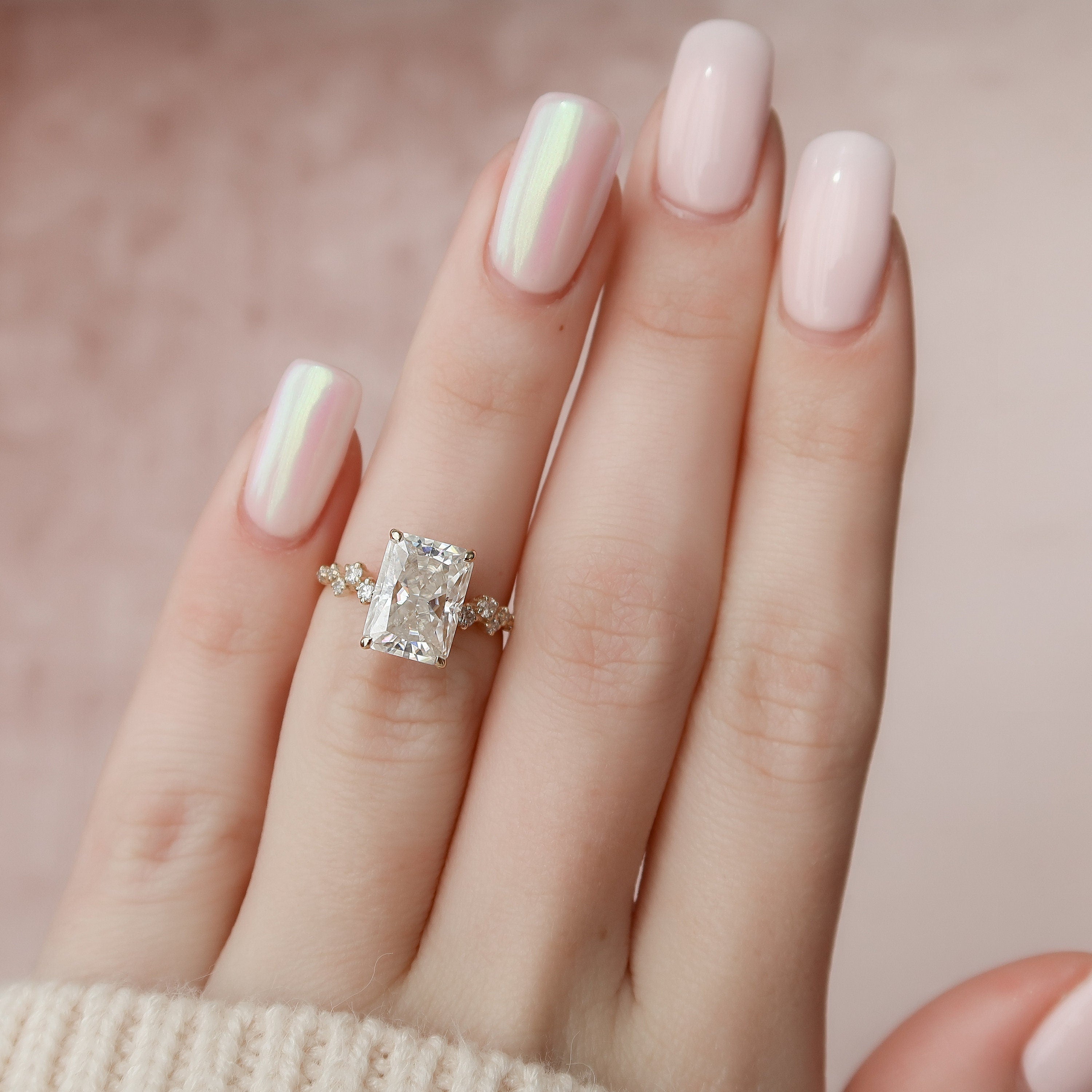 Hidden Halo Moissanite Ring