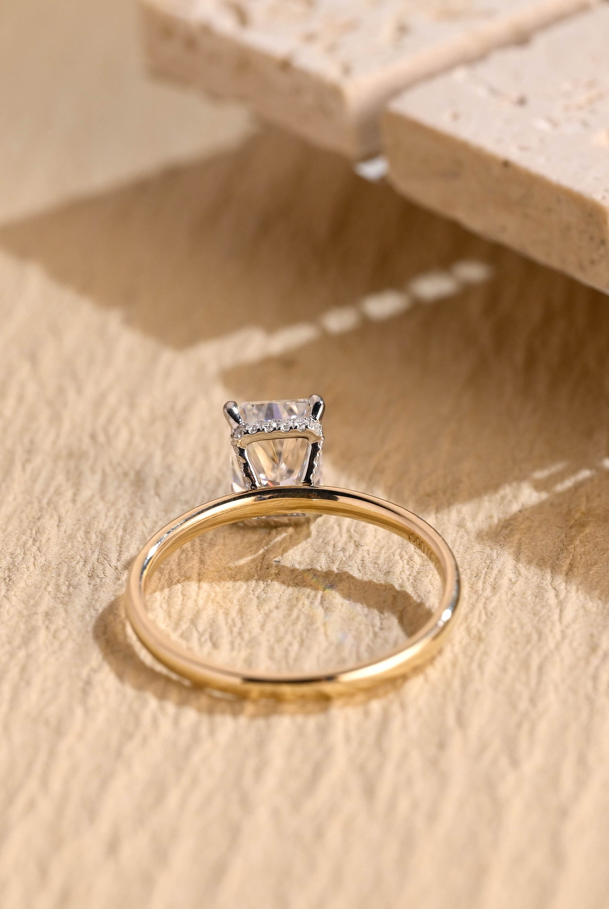 Hidden Halo Engagement Ring