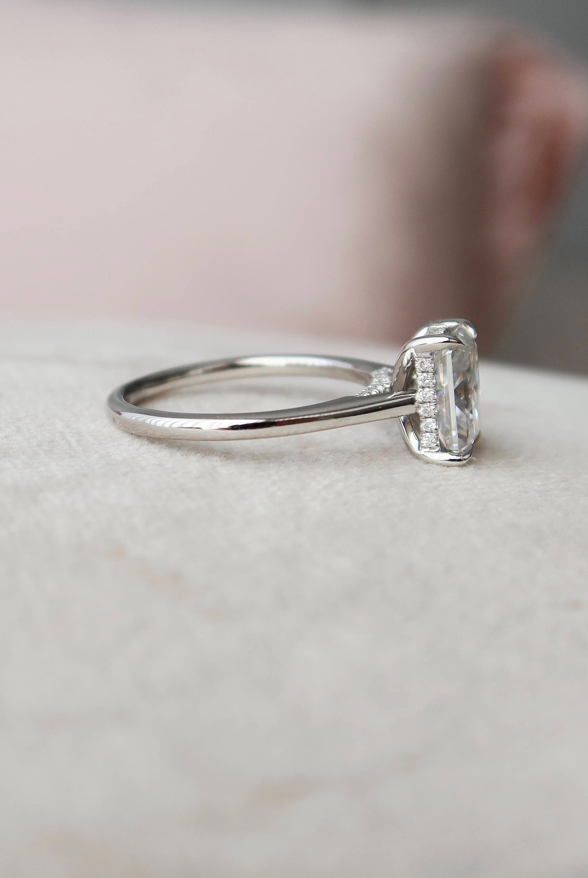 Radiant Hidden Halo Ring