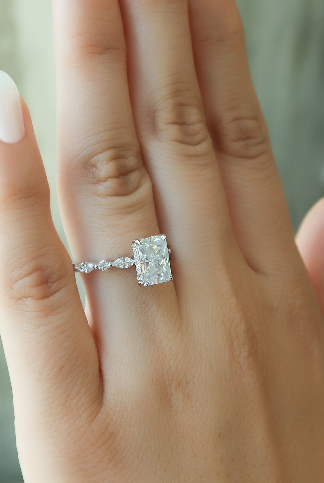 Hidden Halo Moissanite Ring