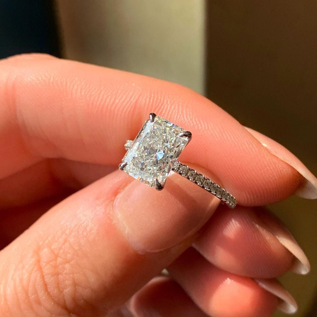 Radiant Cut Moissanite Ring
