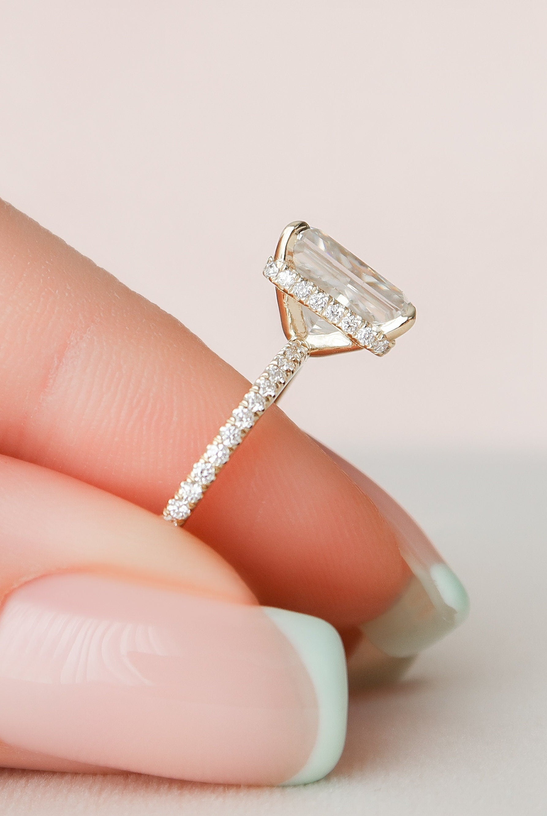 Hidden Halo Engagement Ring