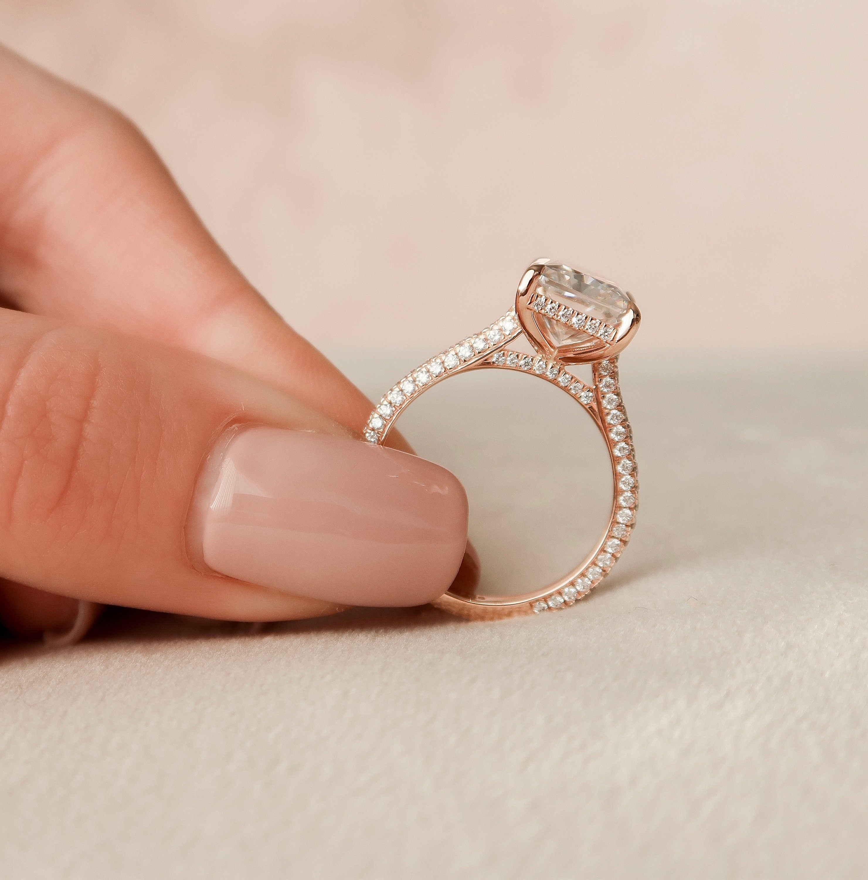 Radiant Hidden Halo Ring