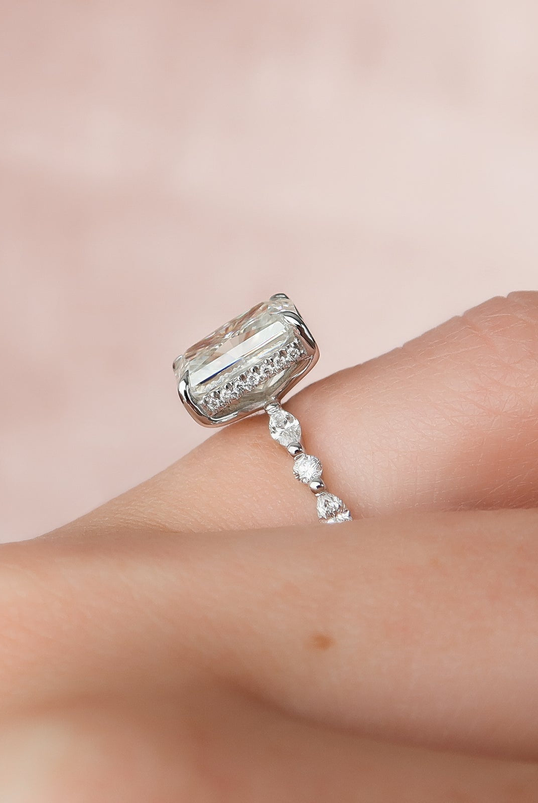 Hidden Halo Moissanite Ring