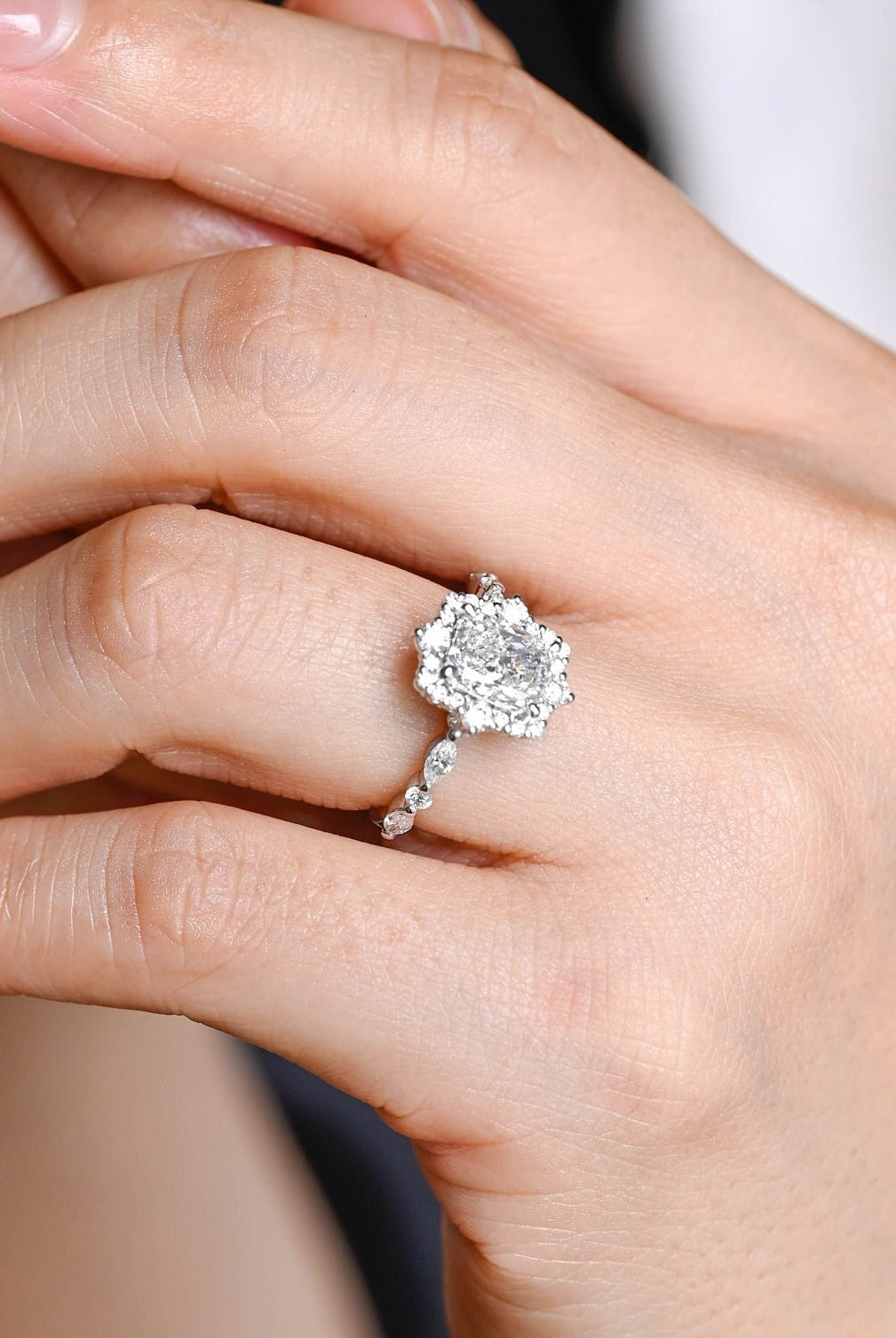 ethical engagement rings moissanite