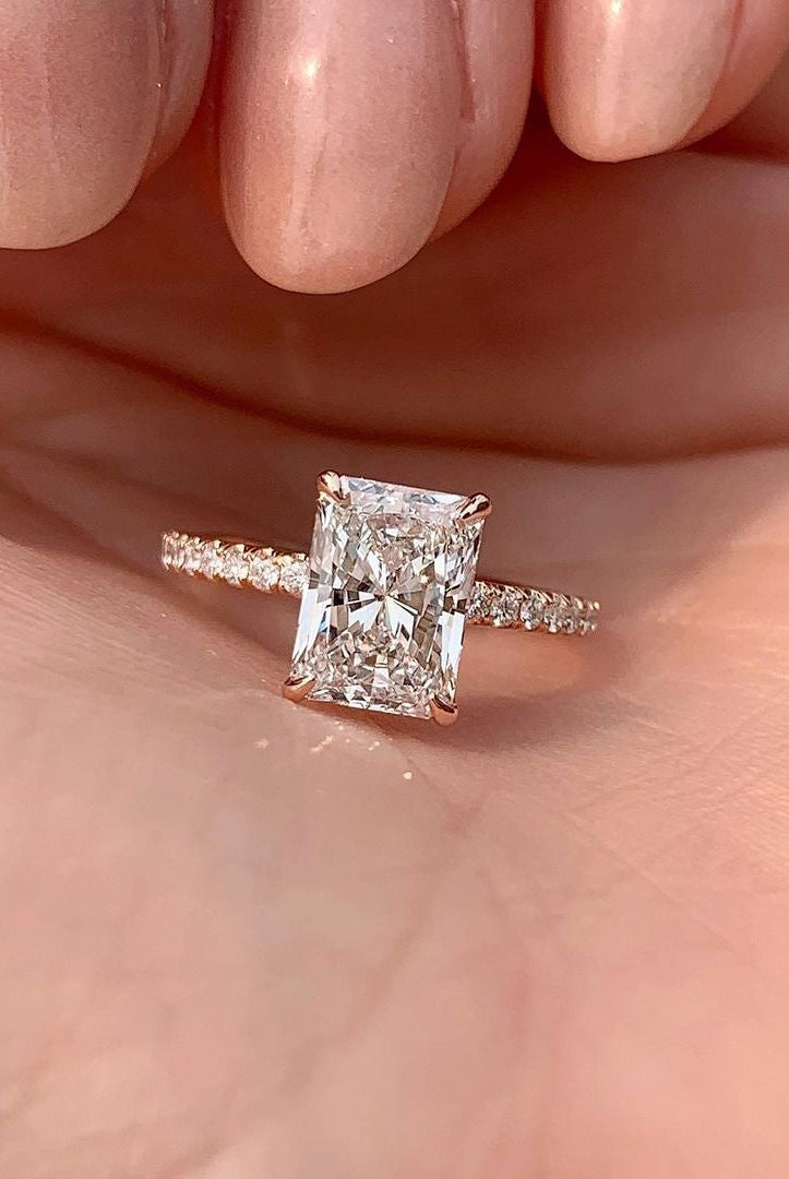 Unique Moissanite Engagement Ring