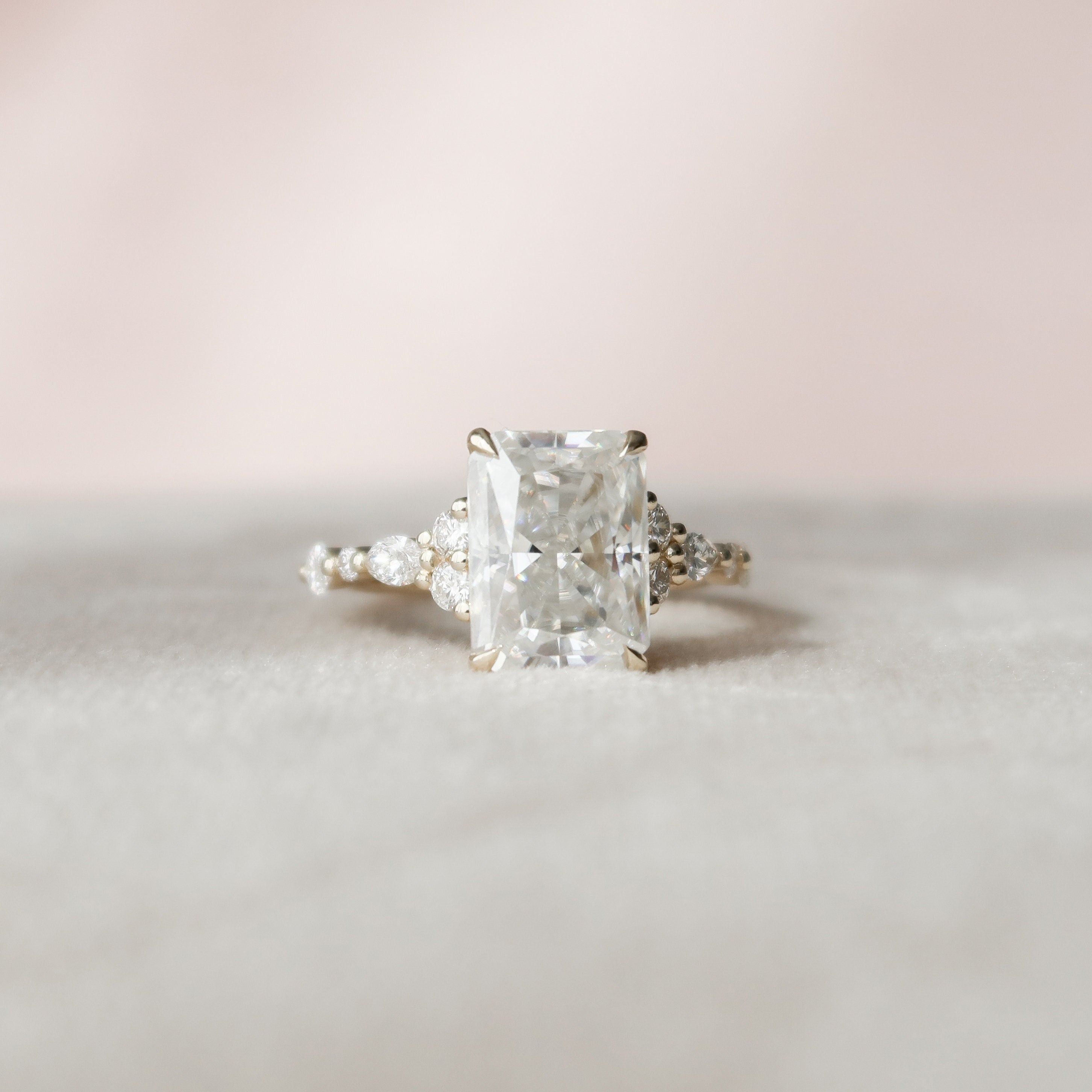 Large Carat Moissanite Ring