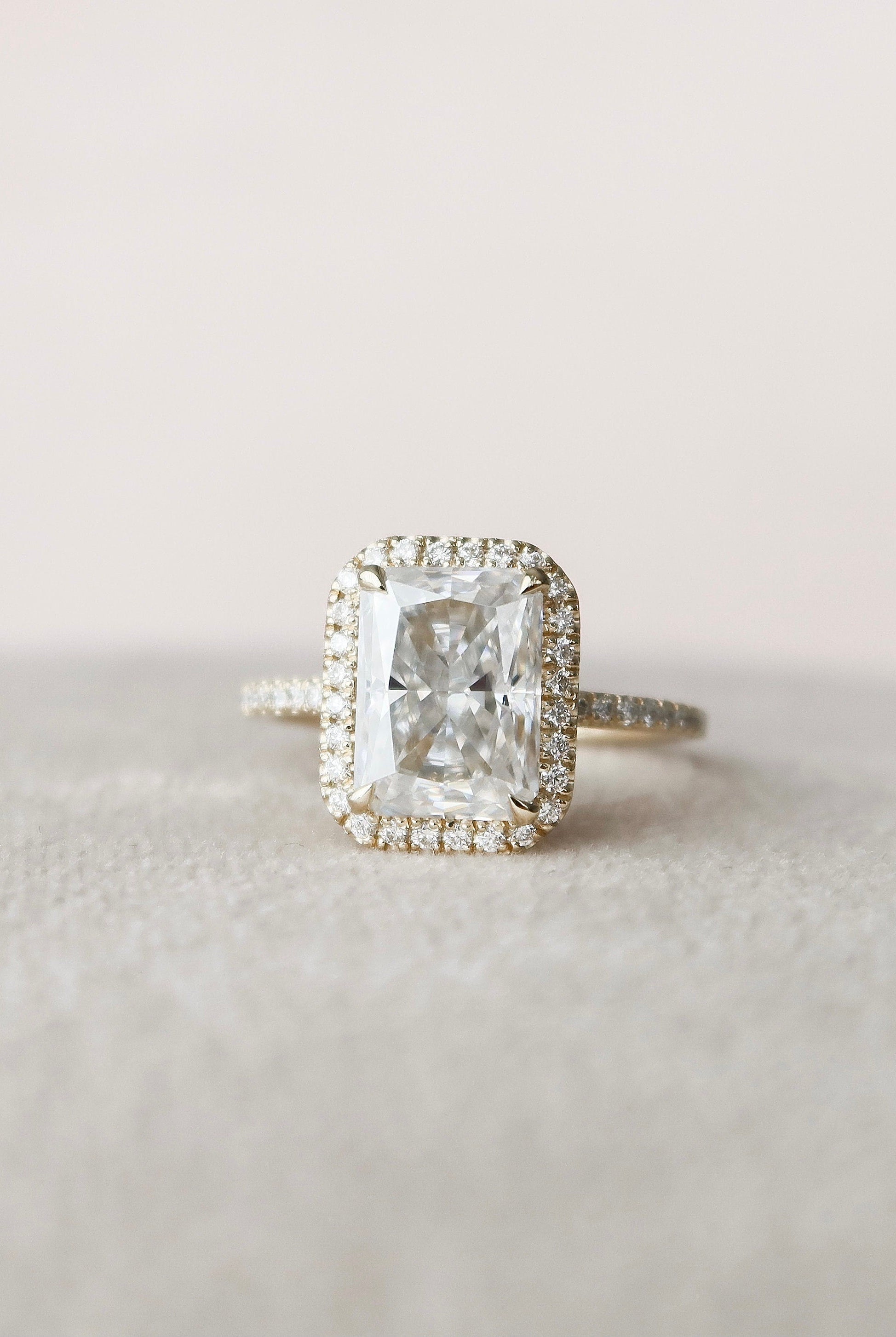 Diamond Pave Moissanite Ring