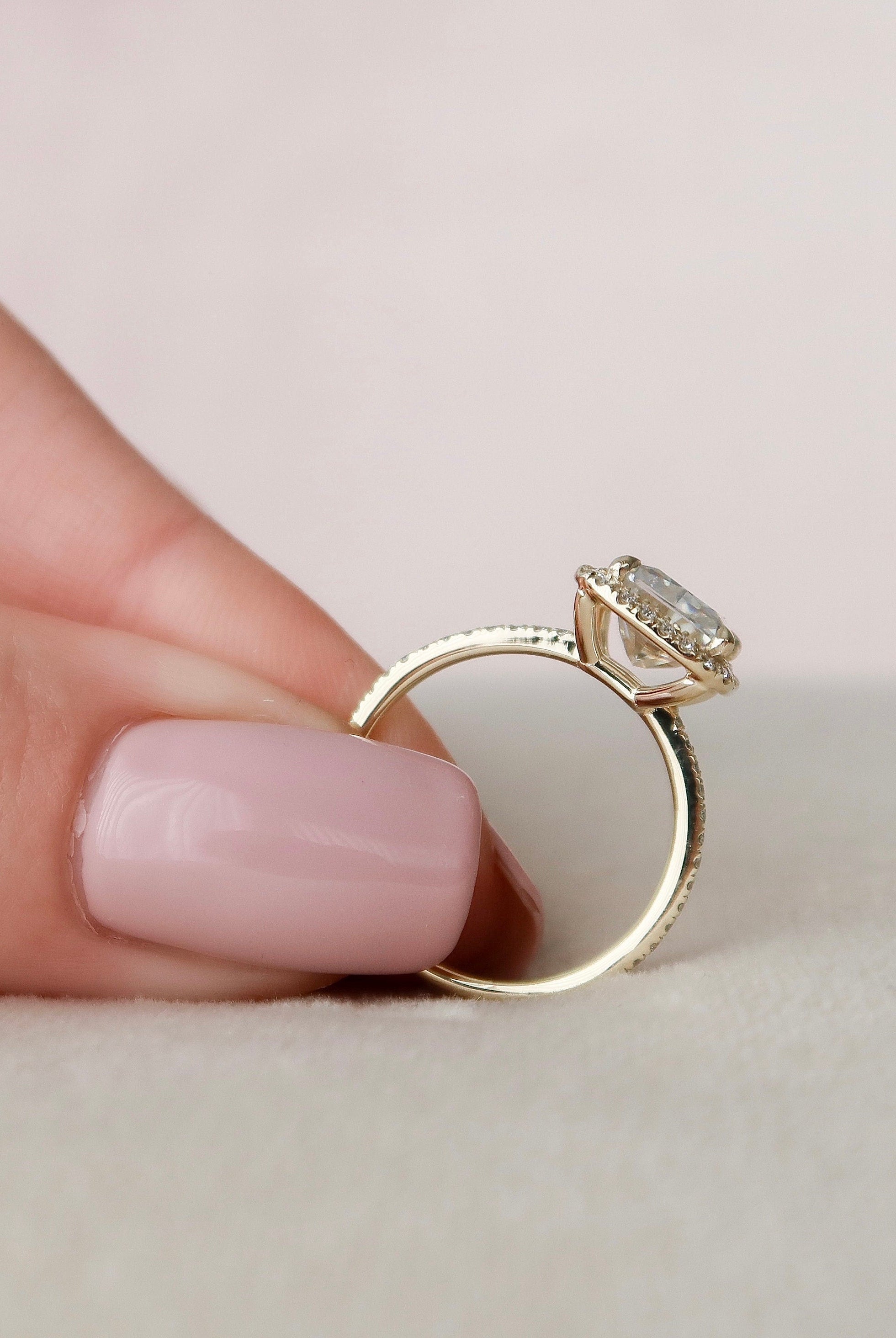 Diamond Pave Moissanite Ring