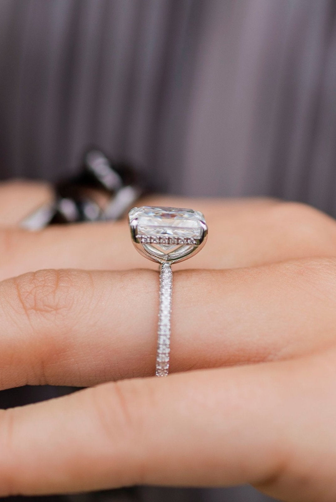 Radiant Moissanite Engagement Ring