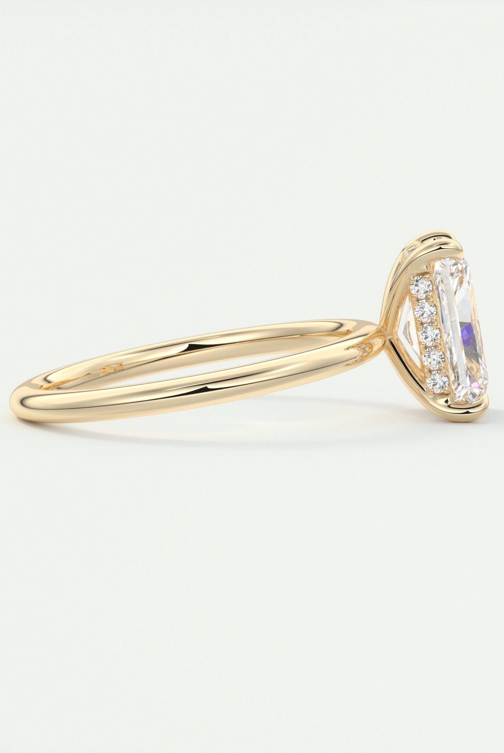 Hidden Halo Moissanite Ring