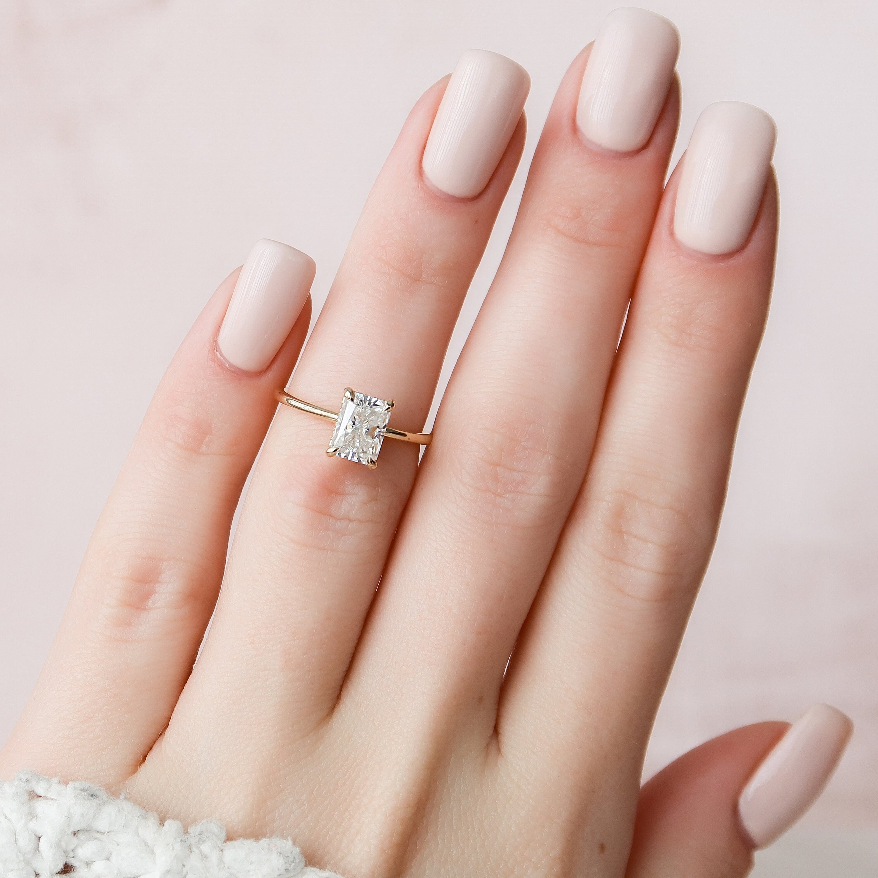 Radiant Cut Moissanite Engagement Ring