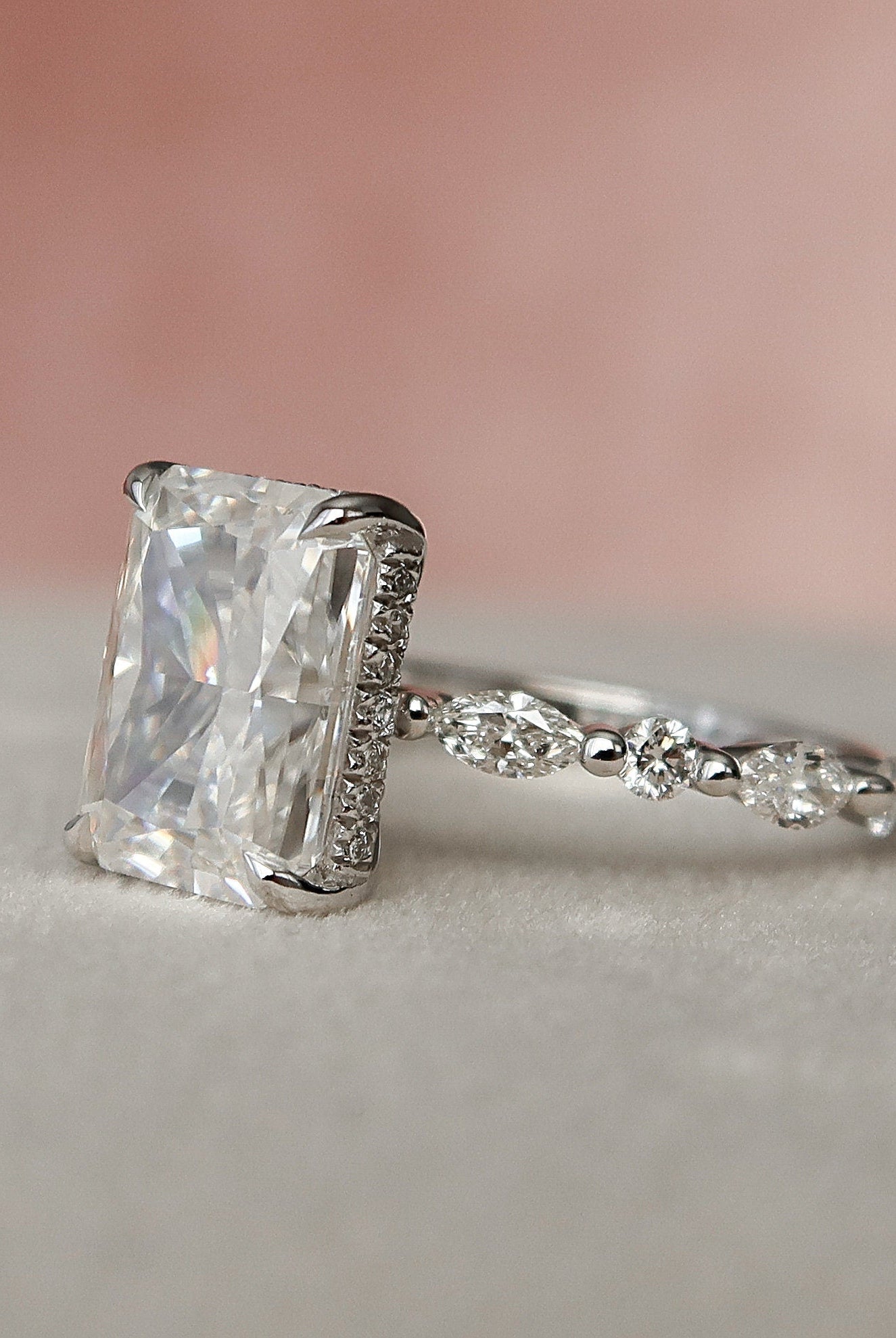 Large Carat Moissanite Ring
