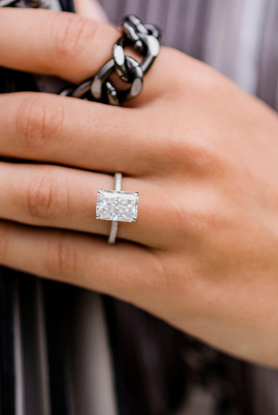 Hidden Halo Engagement Ring