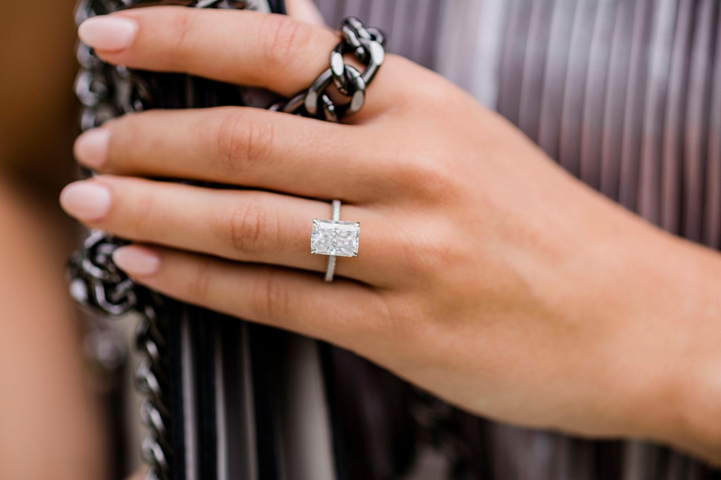 Hidden Halo Engagement Ring