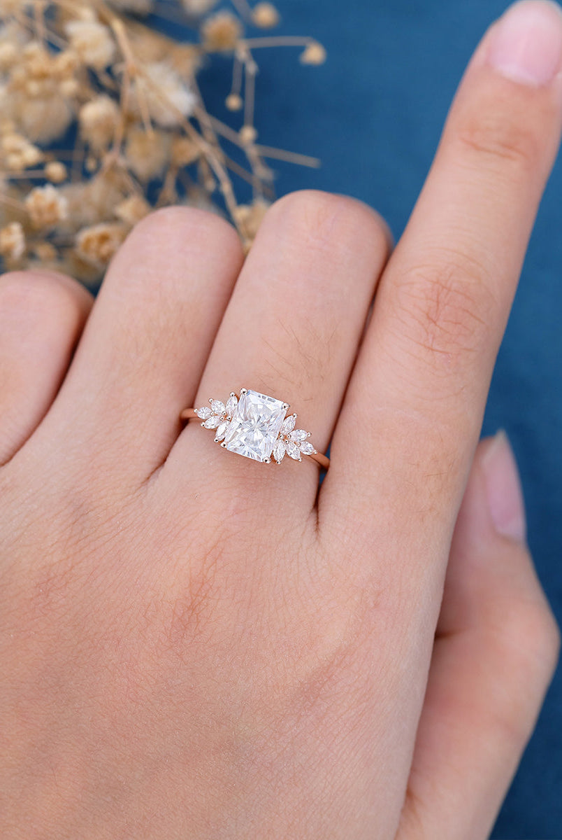 radiant-shaped-moissanite-cluster-engagement-ring