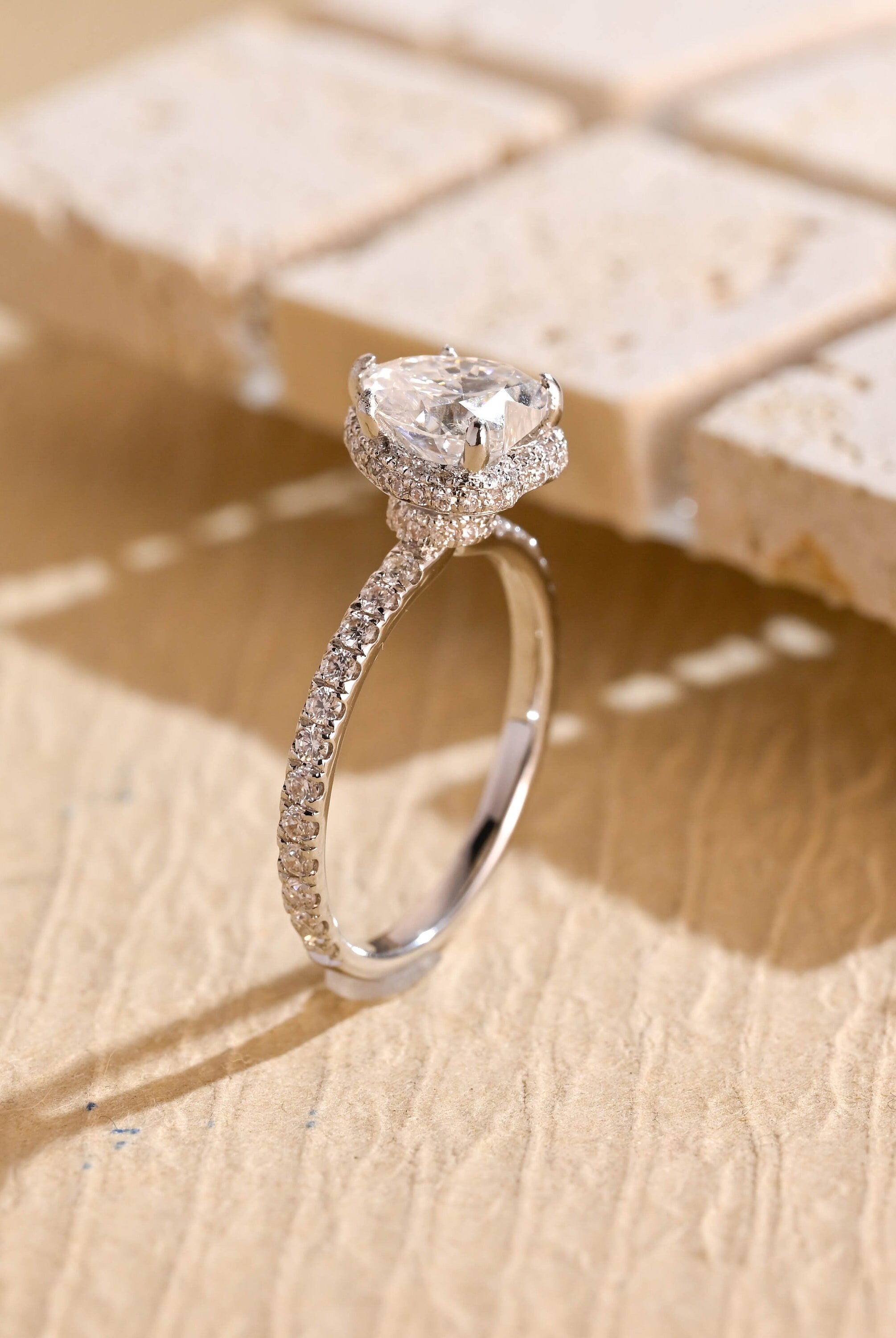 Heart Moissanite Ring