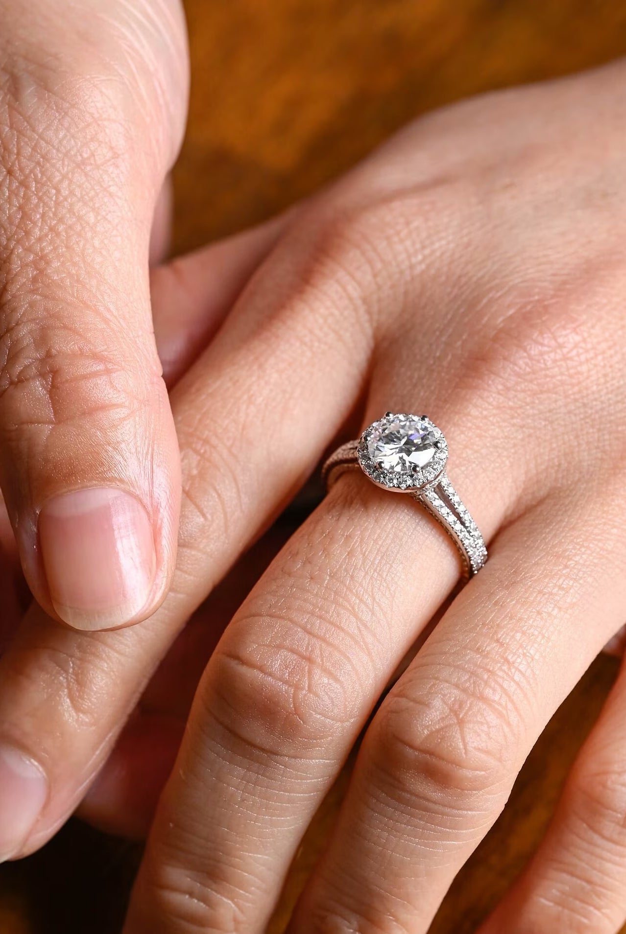 White Gold Moissanite Ring