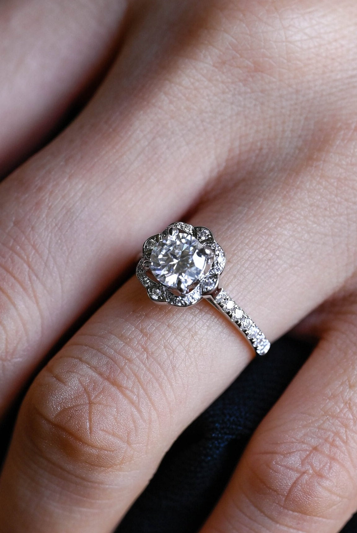 Affordable Moissanite Engagement Ring