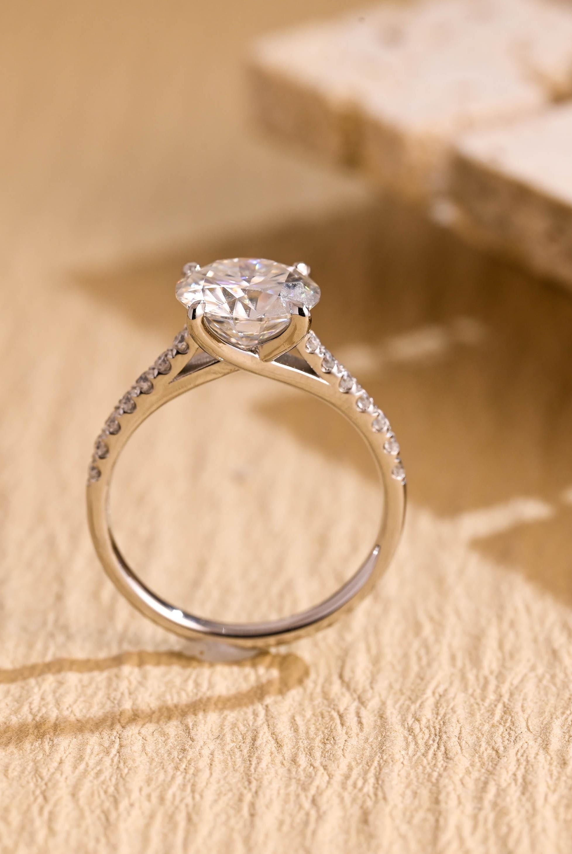 White Gold Moissanite Ring