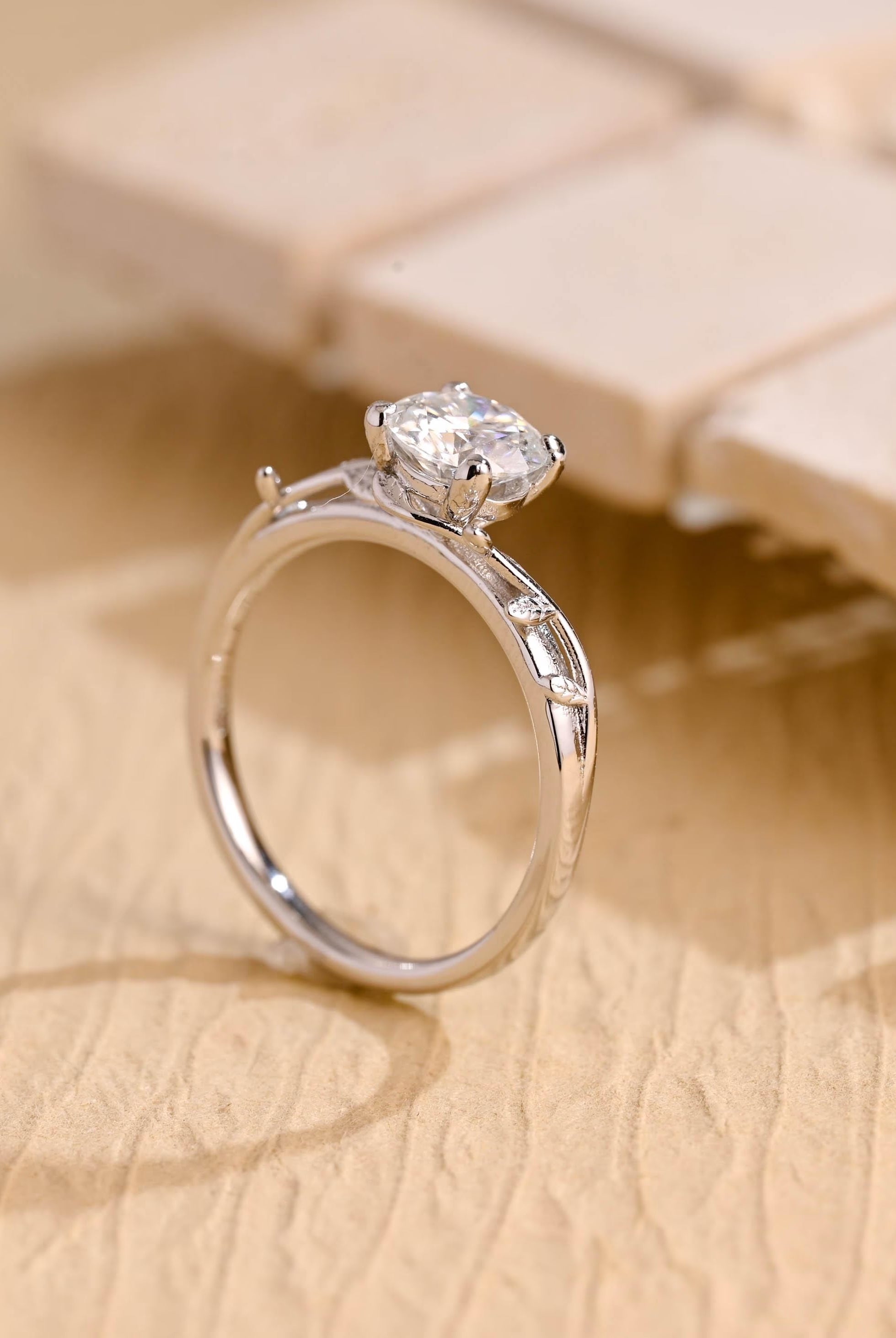 White Gold Moissanite Ring