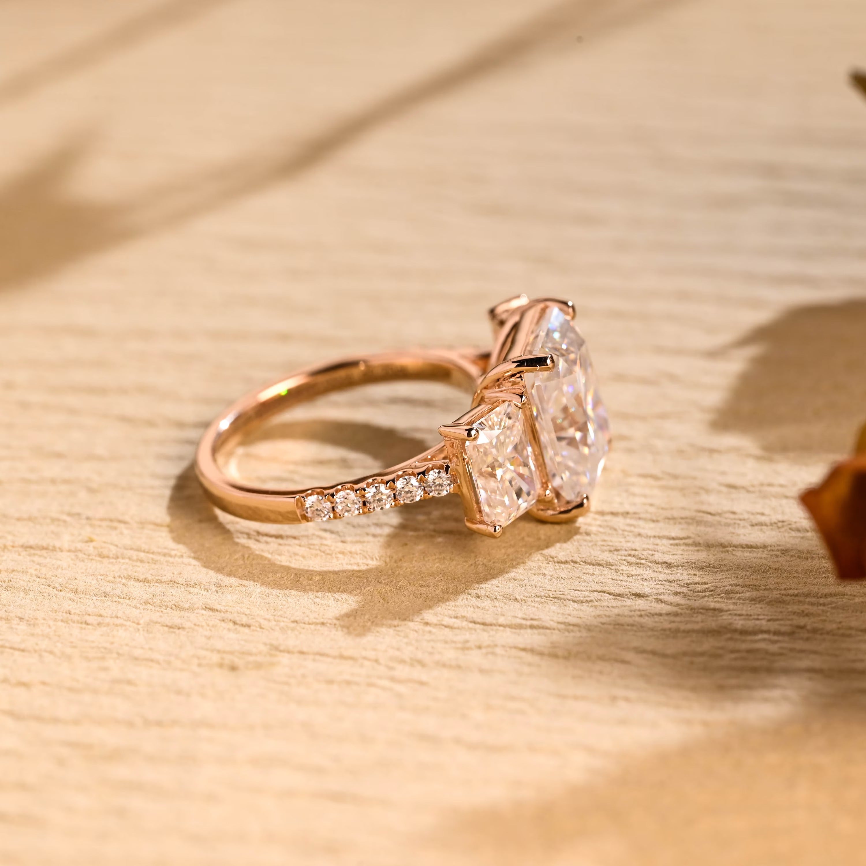 Side Stone Engagement Ring