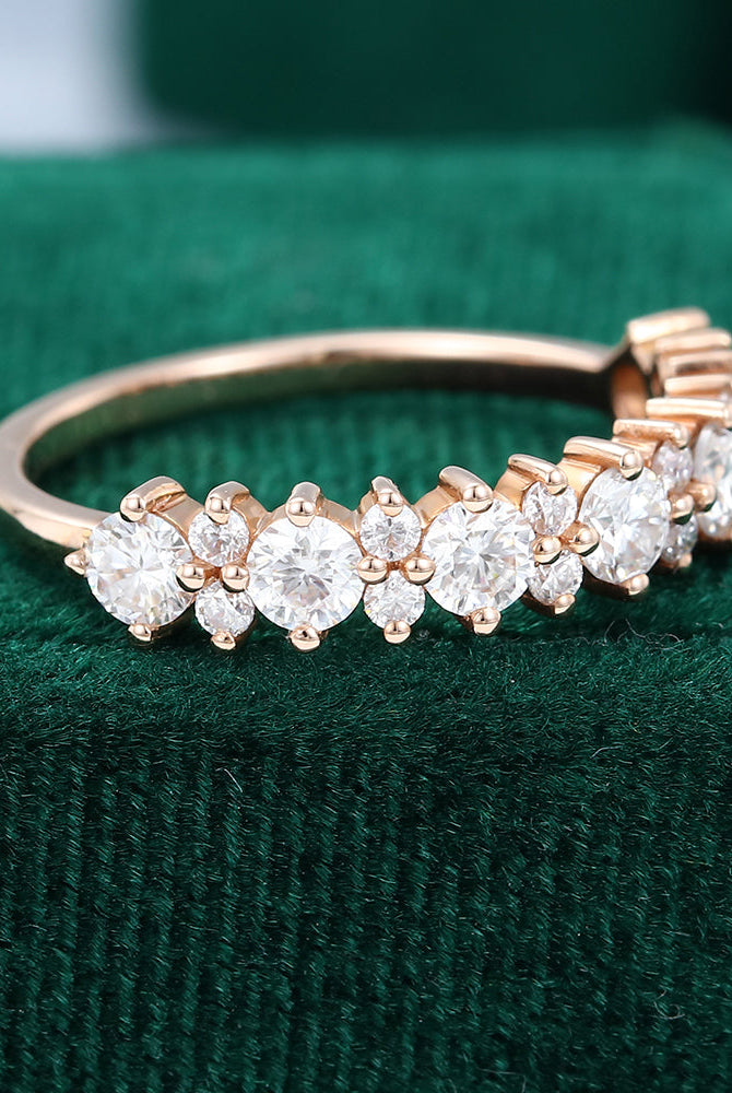 round-moissanite-cluster-wedding-band