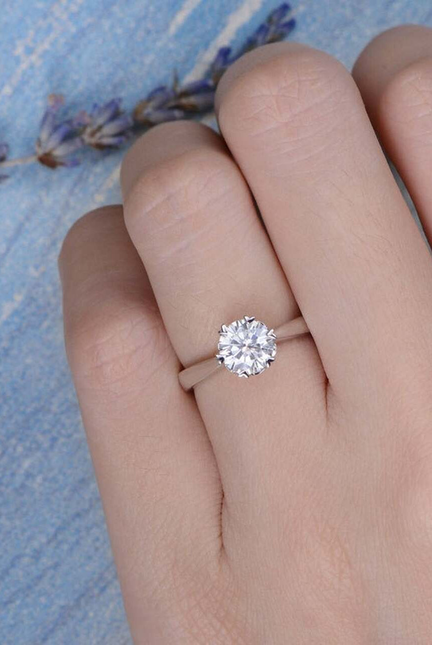 Moissanite Engagement Ring for Her