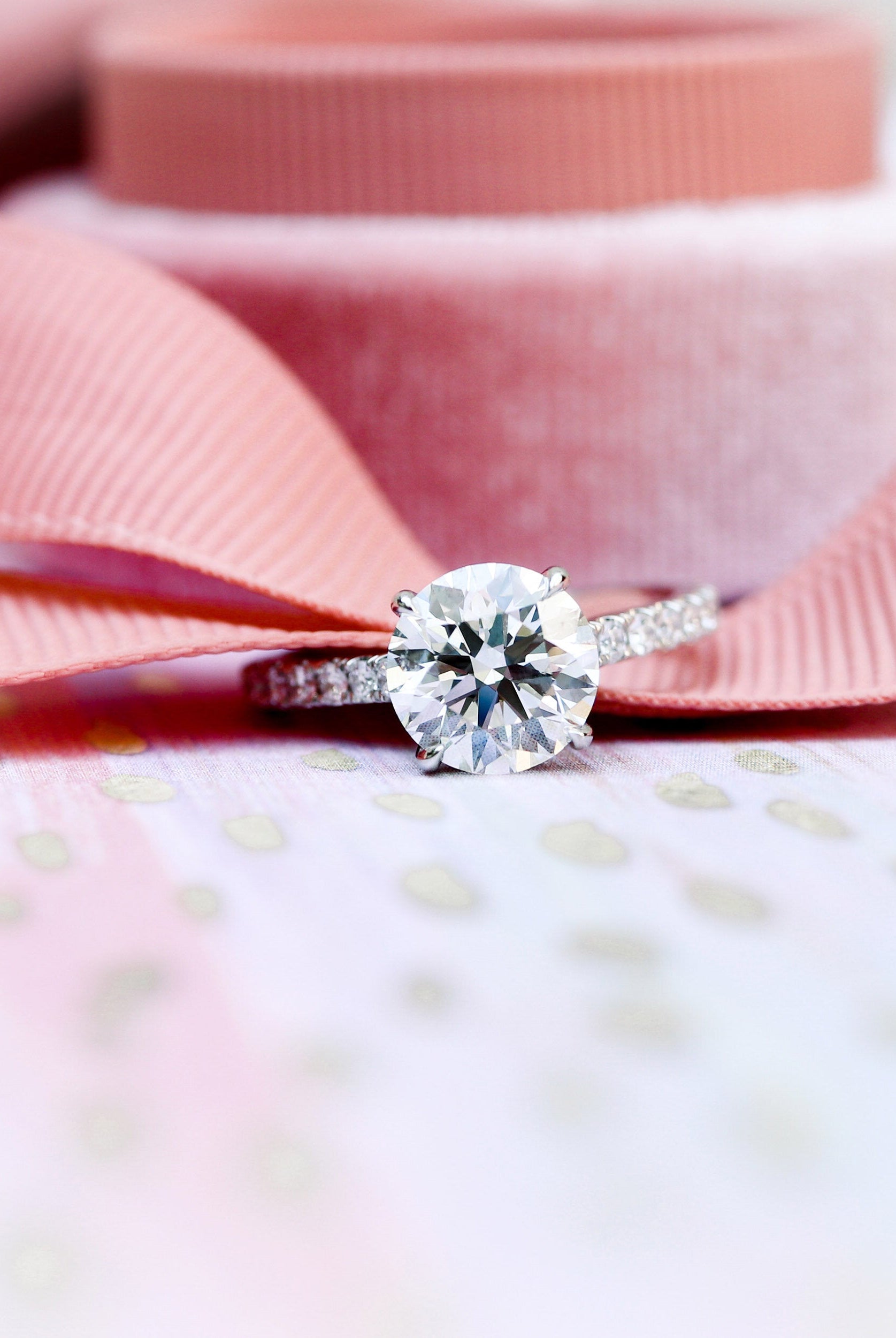 Round Cut Moissanite Ring