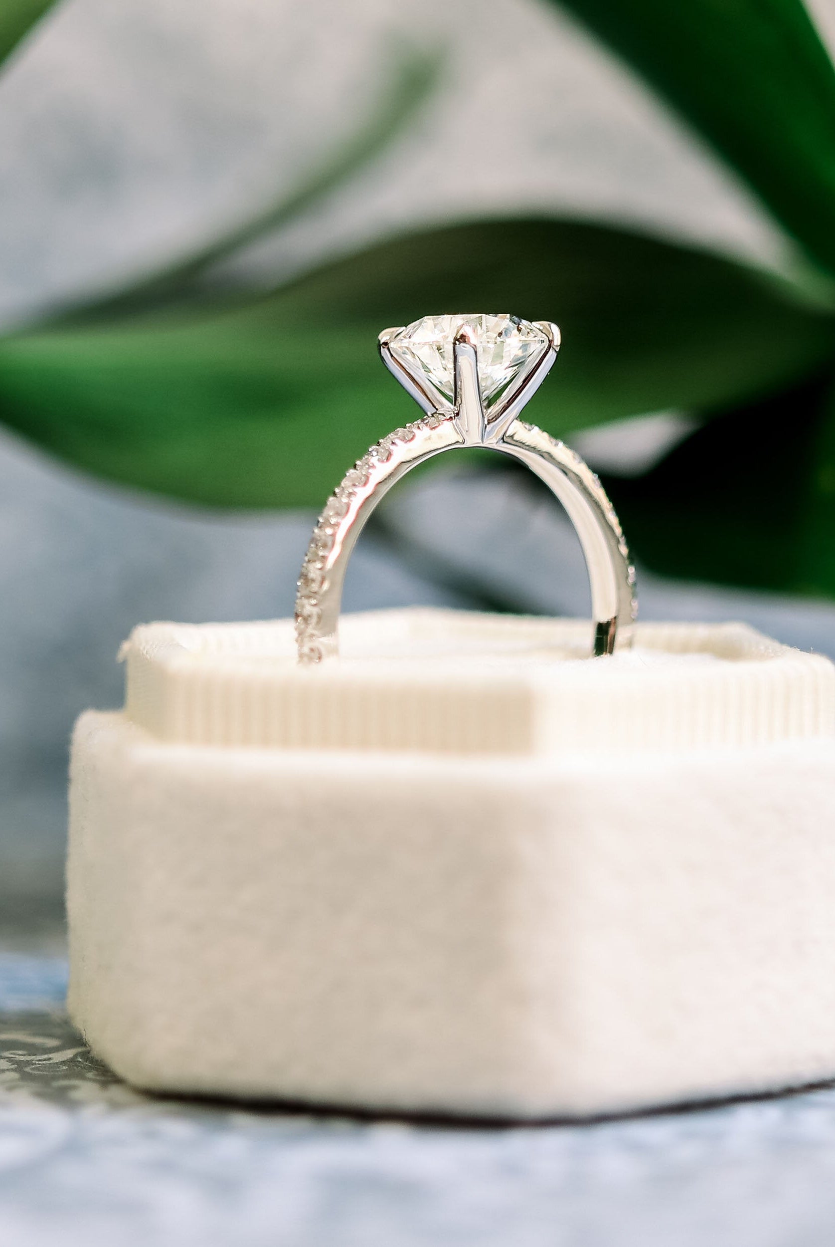 Round Cut Moissanite Ring