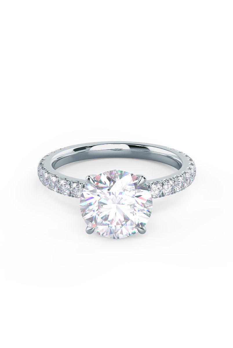 Round Cut Moissanite Ring