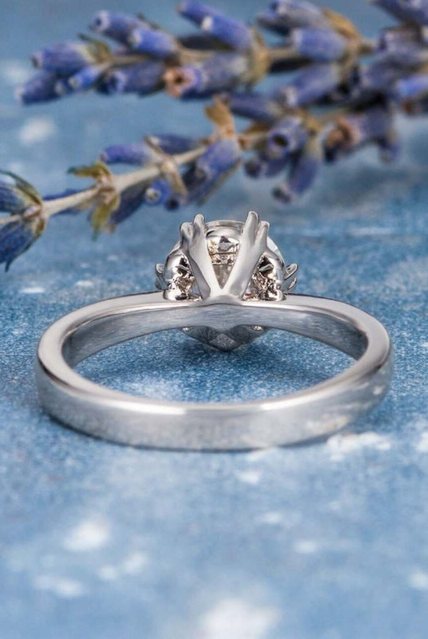 Round Moissanite Engagement Ring