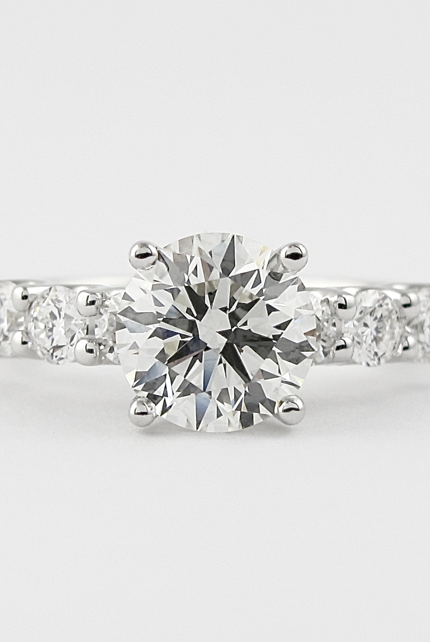 Round Brilliant Moissanite Ring