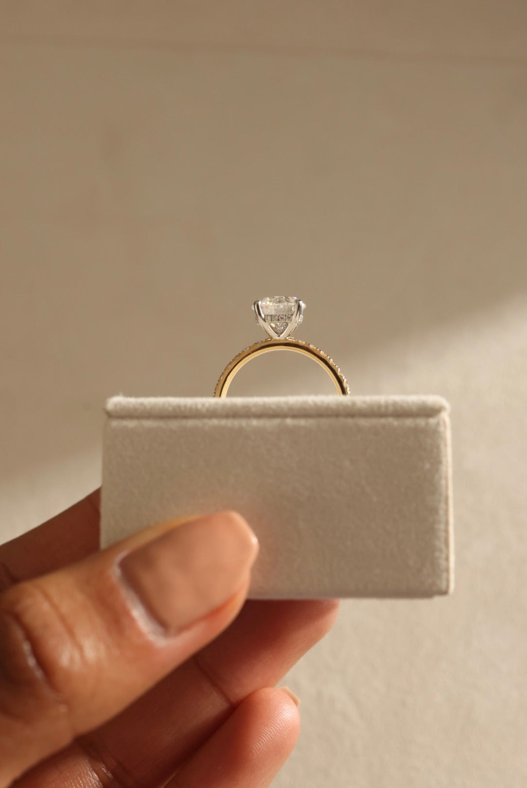 Pave Setting Moissanite Ring