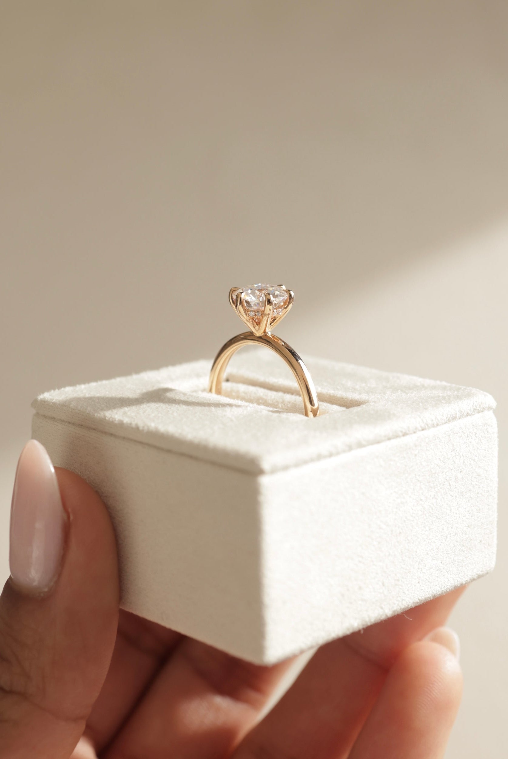 Hidden Halo Moissanite Ring