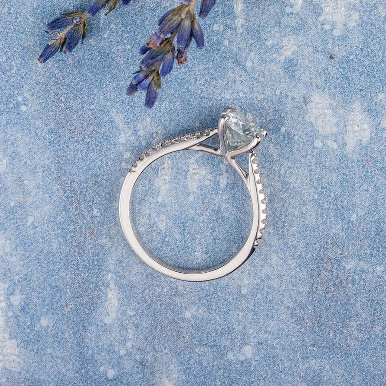 Moissanite Engagement Ring for Her