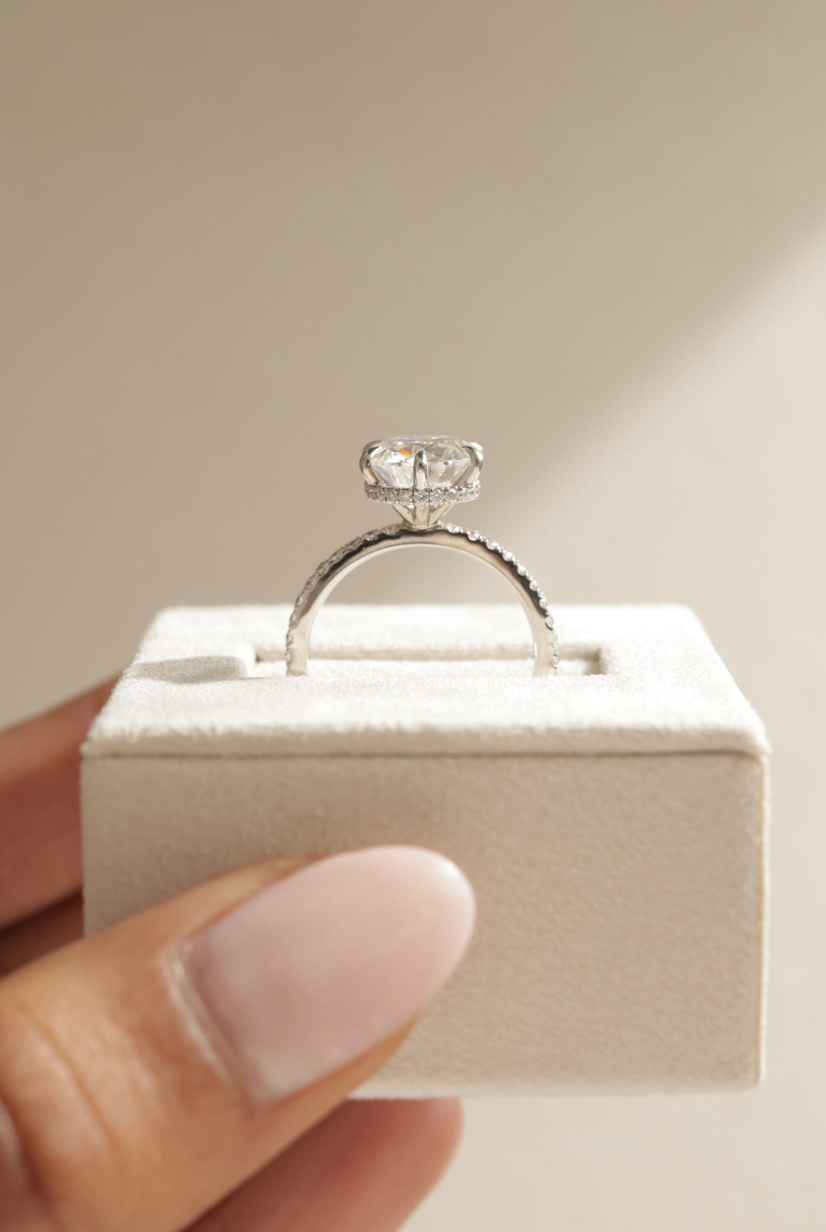 Round Pave Engagement Ring