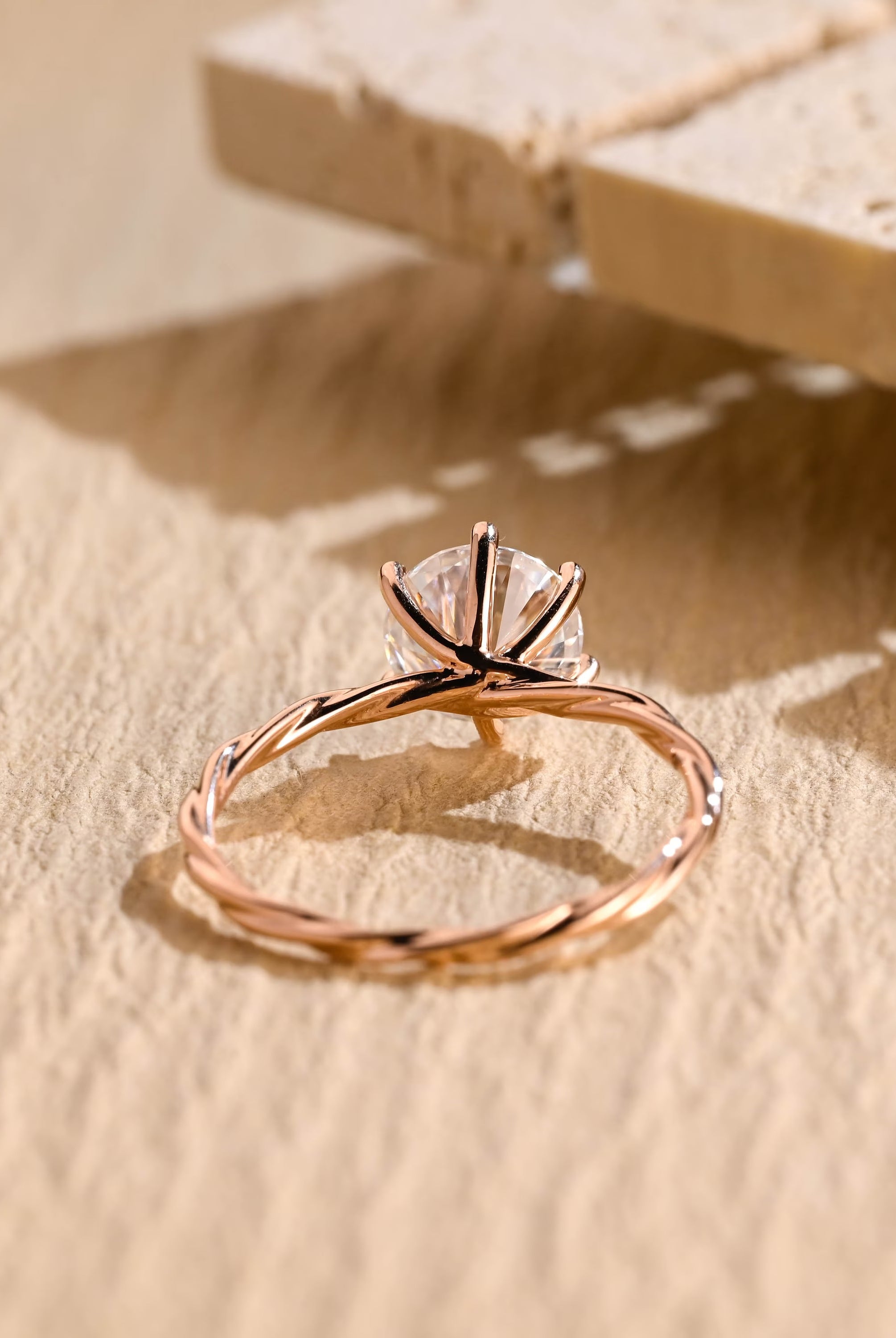 Solitaire Moissanite Engagement Ring