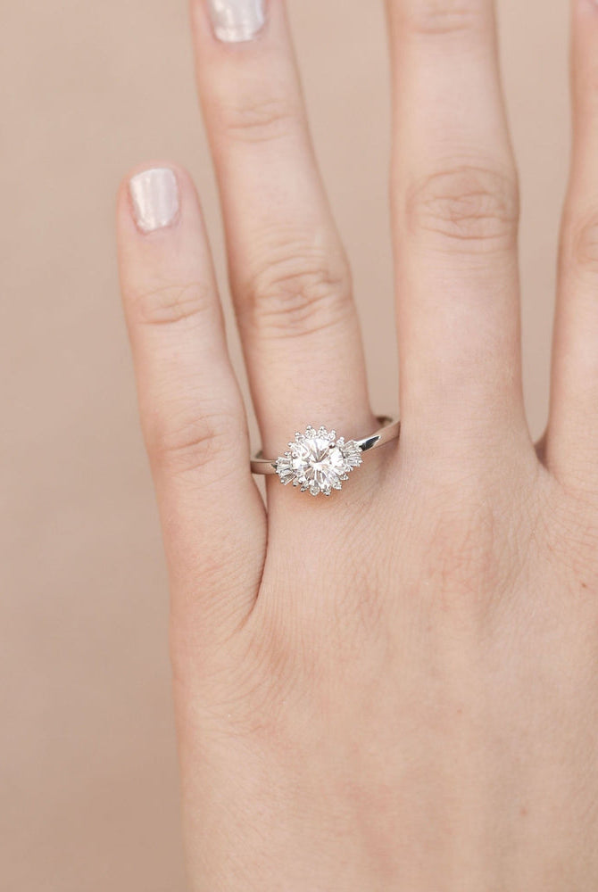 Cluster Moissanite Ring